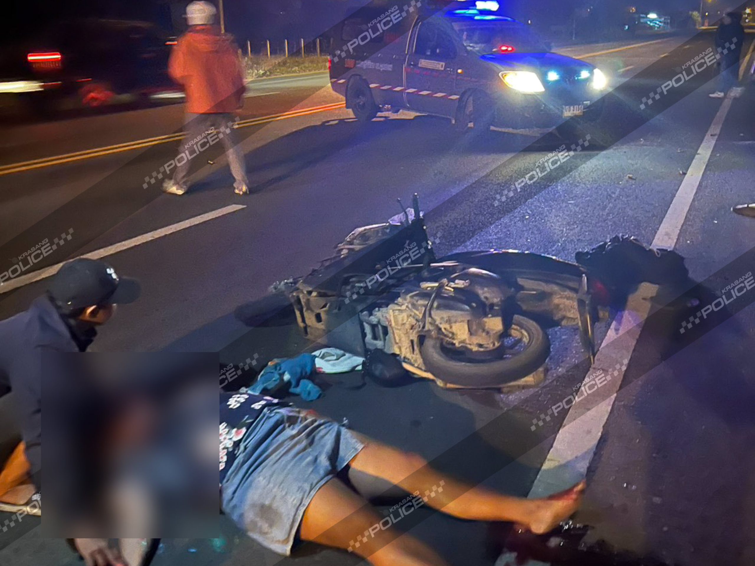 อุบัติเหตุจราจร รถจักรยานยนต์เฉี่ยวชนกัน มีผู้เสียชีวิต 1 ราย พื้นที่อำเภอกระสัง