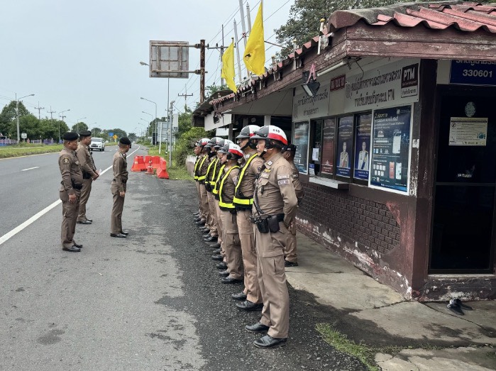 ผกก.สภ.กระสัง ตรวจจุดตรวจยาเสพติด